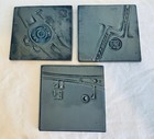 Cosanti Arcosanti Blue Ceramic Tile Set  3  Paolo Soleri