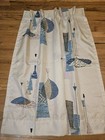 Pair Vintage 1950s 60s Mcm Atomic Fiberglass Lamp Print Curtain Panels 45  