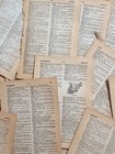 50 Vintage Antique Aged Ephemera Book Pages Mixed Lot Collage Craft Junk Journal