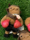 Lot Of 3 Nwt s Vtg 90 s Infamous Meanies Series Mike Tyson Bison Plush Dolls