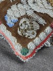 Victorian Native American Iroquois Whimsey Wall Pincushion Heart 9    Raised Beads