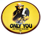 Smokey The Bear     Prevent Forest Fires     Vintage Porcelain Advertising Sign