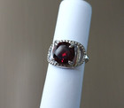 Mind Control Spell Ring Aran Coven Garnet  Ruby  Stainless Band Size 5 1 2-6
