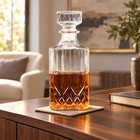 32 Oz Whisky Or Liquor Decanter  Glass Carafe For Vodka Bourbon Scotch Brandy