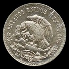 1948 Mexico 1 Peso   500 Silver Coin   cacheton   Head Of Jose Morelos  Arms 