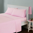 Mi Zone Pink Twin Size Sheet Sets Kids Polka Dot Sheets For Girls 100  Cotton Pe