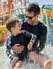 2 Pack Men   s Rash Guard Long Sleeve Swim Surf Shirts Upf 50  Sun Protection