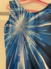 Simone Biles Gk Gymnastics Leotard Blue White Sunburst Sequin No Size Tag