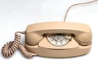 Vintage Bell System  princess  Tan Rotary Phone Telephone