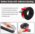 Self Adhesive Rubber Strips  Solid Neoprene Rubber Sheets Rolls Strips With Adhe