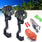 Adjust Tree pole Climbing Spike Set 2 Gear Safety Belt Rope Lanyard W  Carabiner