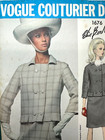 60s Vogue 1676 Couturier Design Elio Berhayner Straight Dress Jacket Label Ff