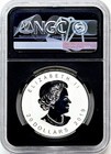 2019  20 Canada 1oz Silver Incuse 24k Gold Gilt Maple Leaf Ngc Reverse Pf70 Fdop