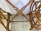 Antique White Sewing Machine Treadle Base Cast Iron Frame Table Legs Parts C1900