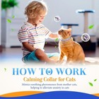4-pack Adjustable Calming Collars For Cats With Cat Pheromones - Relieve Gray