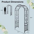 Garden Archway Arch Arbor Trellis Yard Decor Wedding Patio Iron Structure Gate