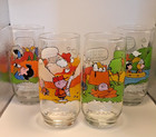 Vintage Set Of 4 Mcdonald   s Peanuts Camp Snoopy Charlie Brown Glasses Mint Cond