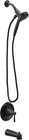 Moen 82021bl Single-handle Tub And Shower Faucet  Rainshower Spray - Matte Black