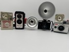Lot Of 4 Vintage Flash Cameras Kodak Hawkeye  Imperial   2 Ansco