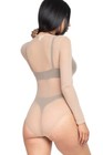 Women s Mesh Bodysuit Long Sleeve Sheer Jumpsuit Leotard Tops Underwear
