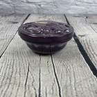 Vintage Bohemia Glass Trinket Box Dish Jewelry Purple Rose Floral Czechoslovakia