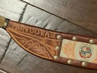 Vintage Imacasa Tiburon Honduras Ornate Souvenir Machete With Leather Sheath
