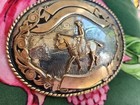Comstock Silver Western Belt Buckle Vintage Western Belt Buckle