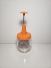 Vintage Androck Glass Food   Nut Chopper Orange 