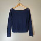 G-iii 4her Detroit Tigers Navy Blue Mesh Long Sleeve Graphic Top Small Mlb
