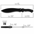 Heavy Duty Machete With Sheath  17  Fixed Blade Hunting With Full Tang Design   