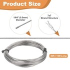 304 Stainless Steel Cable Wire Rope Kit 50ft  15m  Long 1 64   0 5mm  7x7