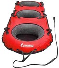 Ultimate Towable Snow Tube Sled With Heavy Duty Cover   Designed For Thrilling W