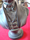 Vintage Bust Of Abraham Lincoln Bronzed Chalkware 12 h-great Detailing-