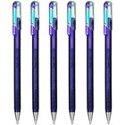 Pentel Hybrid - Dual Metallic - Liquid Gel 1 Count  pack Of 6   Blue