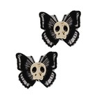 Halloween Skull Hair Clips Butterfly Halloween Skeleton Butterfly Gothic Hair   