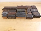 Vtg Lot Of 20 Wood Copper Printing Blocks Letterpress Engraved Various