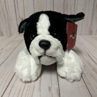 Fao Schwarz Adopt A Pets French Bulldog Dog Plush Black White Laying Large 18 In