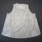 Athleta Zephyr Tank Top Women 2x Gray Ivory Snake Print Tunic Athletic Running