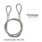 Stainless Steel Cable  4 Pack Pvc Coated 15 64  Wire Rope For Deck Railing 3 3ft