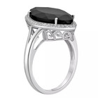 925 Silver  Black Diamond Solitaire Ring  15 Ct Certified Treated-amazing Shine
