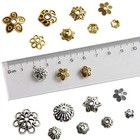  About 160pcs Spacer Beads Caps  Bali Style Antique Gold And Tibetan Silver