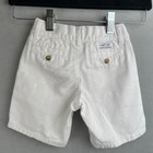 Janie And Jack Boys White Chino Shorts Size 2t Adjustable Waist Cotton Twill