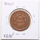 1854 1c Braided Hair Large Cent In Fine Condition  7693