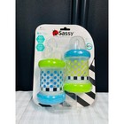 Sassy Baby Food Nurser 2 Pack 4oz 118ml Silicone Nipple And Spoon Blue Green 4m 