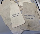 Lot Of  7 Vintage Denver U s  National Bank  Cloth Bank Bags  6 15x9  1 13x6   