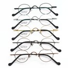 Vintage Small Oval Round Pure Titanium Eyeglass Frames Full Rim Super Light