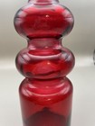 Mcm Red Glass Bottle Or Vase 7  Vintage Retro