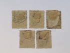 Denmark - Scott  25 26 28 29 30  1875-79  Used - Free Shipping
