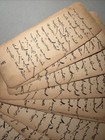Antique Mongolian Tibetan Buddhist Handwritten Uighur Manuscript Leaves