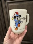 1955 Mickey Mouse Club   Pepsi Anchor Hocking Milk Glass Coffee Mug